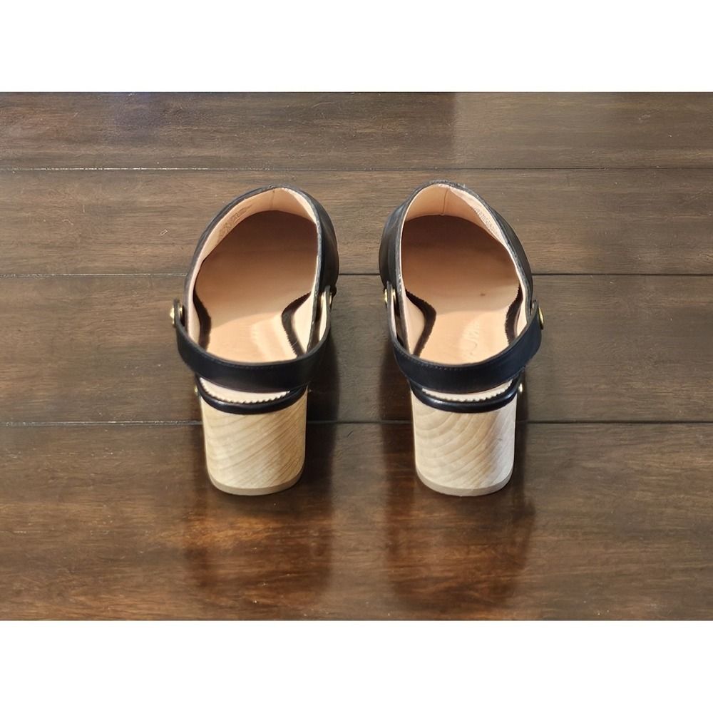 J.Crew Womens $198 Convertible Leather Clogs Black Size 8.5 BA188 - Picture 6 of 8